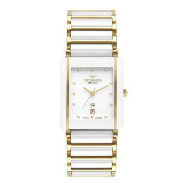 Imagem de Relógio Technos Feminino Ceramic/saphire Dourado - Gn10ba/1b Gn10ba/1b