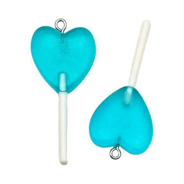 Imagem de Pingentes De Resina Coloridos Em Formato De Pirulito 10un. 22x47mm Pin