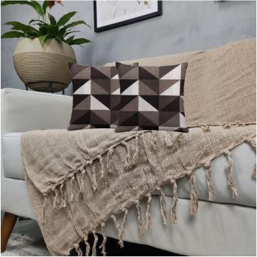 Imagem de Kit Manta Para Sofá + 2 Capas De Almofada Com. Zíper Cor:06 - Genérico