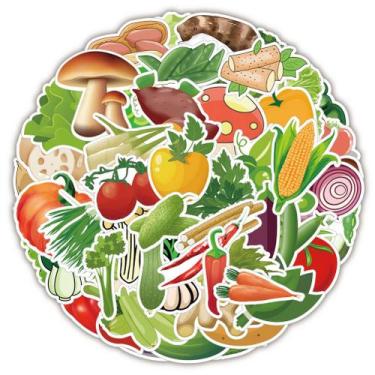 Imagem de Adesivos, 50 unidades/lote de vegetais, adesivo de anime em vinil impe
