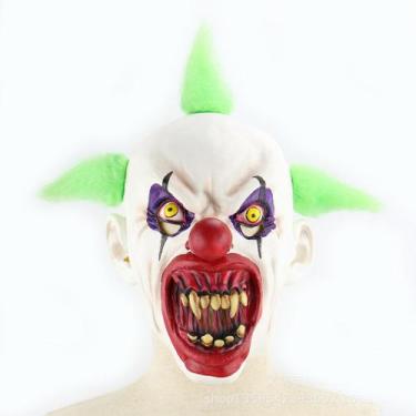 Imagem de Máscara de palhaço de Halloween, capa facial completa de látex para bo