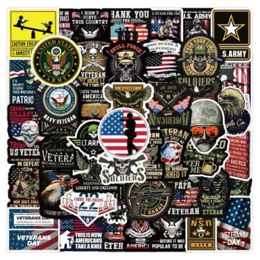 Imagem de Adesivos comemorativos, veteranos, vinil impermeável, 50 unidades - yi