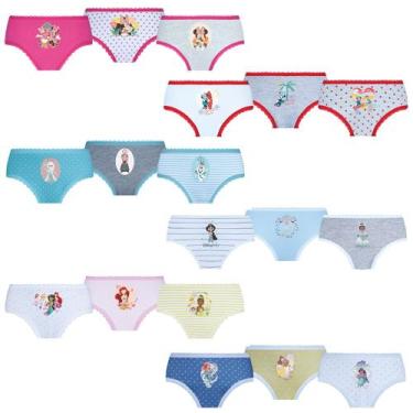 Imagem de Kit 3 Calcinhas Infantil Princesas Frozen Minnie Disney Lupo, PP, Prin