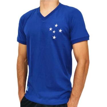 Imagem de Camiseta Retrômania Cruzeiro 1976 Home - Masculino, GG, Azul