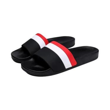 Imagem de Sandálias Plataforma EVA Unissex Listradas Antiderrapantes De Secagem 