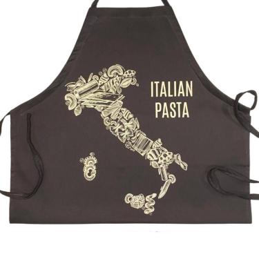 Imagem de Avental De Cozinha Italian Pasta Em Algodão Preto