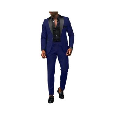 Imagem de Conjunto De Terno Slim Fit Masculino De 2 Peças Com Botão Único Para C