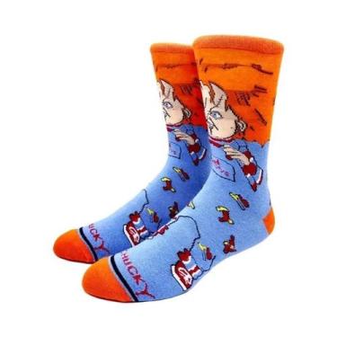 Imagem de Meias De Cosplay Anime Até O Joelho Para Homens, Meias Longas Engraçad