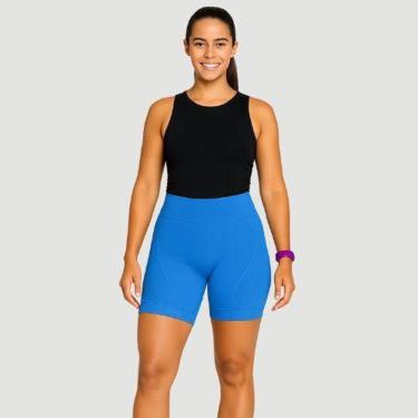 Imagem de Shorts Selene Feminino Basico Sem Costura Canelado Fitness-Feminino