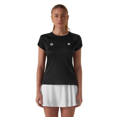 Imagem de Camiseta Fila Tennis Basic Rio Open 26 Preta-Feminino