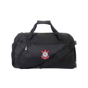 Imagem de Sacola De Viagem Poderoso Timão Bolsa Tiracolo Corinthians Oficial, Pr