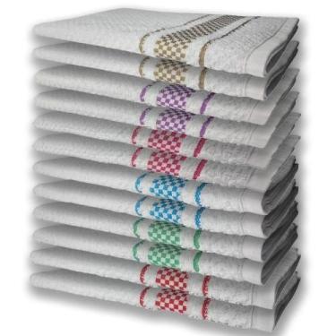 Imagem de 12 Panos De Prato Atoalhado Felpudo Vm+vd+az+rs+rx+mr - TOALHAS SHOW