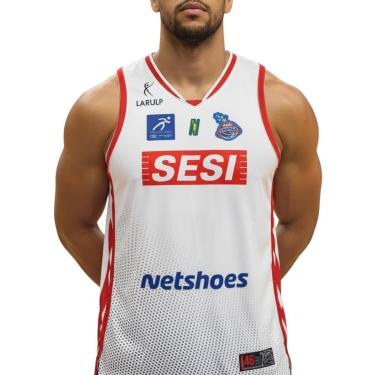 Imagem de Regata Larulp Sesi Franca Basquete Jogador Branco - Masculino GG-Masculino