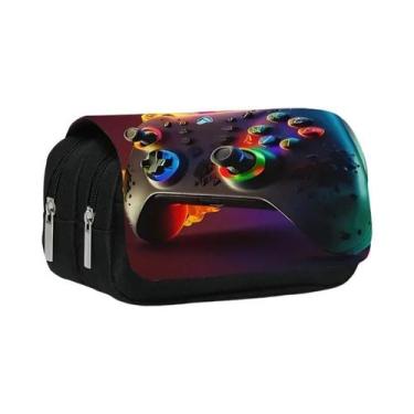 Imagem de Estojo De Lápis Duplo Com Design De Controlador De Jogo Em 2D Para Men