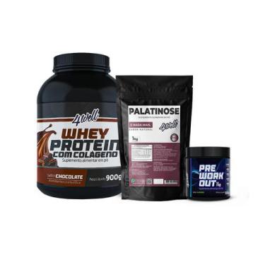 Imagem de Kit Cross & Endurance Whey Protein 900g + Pré-Treino 300g Limão + Pala