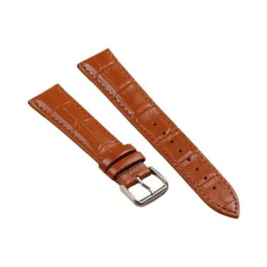 Imagem de Pulseira De Relógio De Couro Com Padrão De Crocodilo Unissex, Pulseira