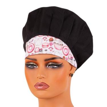 Imagem de Touca Gorro Para Chef Cozinha Unissex Estampas Variadas Cores Outlet D