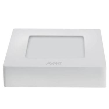 Imagem de Luminária Quadrada Sobrepor 12W 1050M Bivolt 4000K 17X17Cm