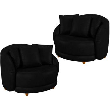 Imagem de Kit 2 Poltronas Decorativas Maly Corano Multicolorido Molufan Estofados