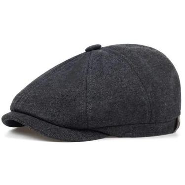 Imagem de Boné Retrô Masculino - Boina de Jornaleiro com Fivela Lateral - Estilo
