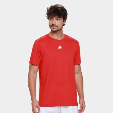 Imagem de Camiseta Adidas Treino 3S Masculina, Vermelho, P