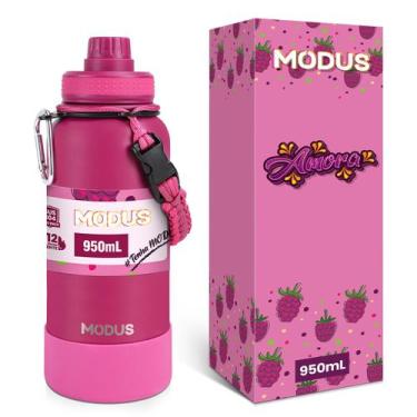 Imagem de Garrafa Térmica Água Café Suco MODUS 950ml Esportiva Aço Inoxidável Is