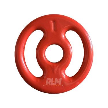 Imagem de Anilha Emborrachada - Vermelha - 1 Kg-Unissex