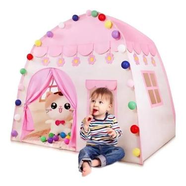 Imagem de Barraca Tenda Casa Infantil Dobrável Cor Rosa - Congratulations Store