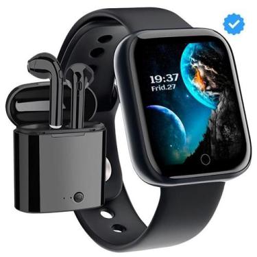 Imagem de Fone de Ouvido Sem Fio Bluetooth TWS com Controle Touch Smartwatch Y8 