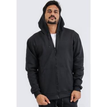 Imagem de Blusa Moletinho Com Zíper MAIS VENDIDO - Techmalhas, Preto, M