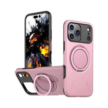 Imagem de Capa Magnética Com Suporte Para iPhone 17 16E 15 14 plus 13 12 pro Max
