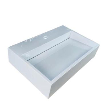 Imagem de Cuba de Apoio Banheiro Diamond Pedra 60x40 cm - Venturi, Branco Standa