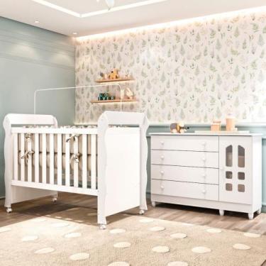 Imagem de Conjunto Quarto Bebê Berço 3Em1 Mirelle Cômoda Gran Selena 4 Gavetas 1