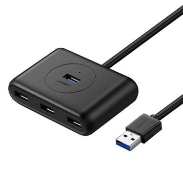 Imagem de Hub usb 4 portas 3.0 com cabo de 50cm preto cr113 ugreen - 20290