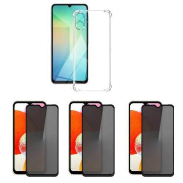 Imagem de 3UN Película Fosca Privativa 9D + Capinha Silicone TPU Para Samsung Ga