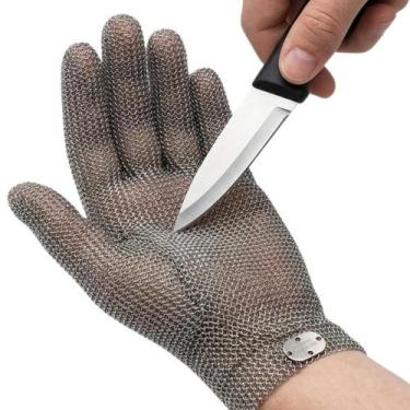 Imagem de Luva Aço Inox Anticorte Ambidestra Steel Volk - Volk do Brasil, Cinza,