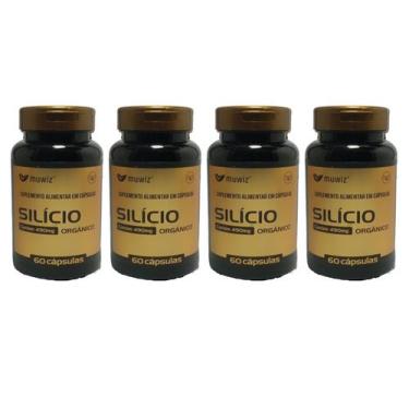 Imagem de kit 4x Silício Orgânico  490mg / 60 cápsulas - muwiz