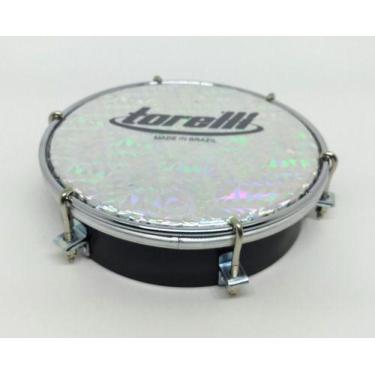 Imagem de Tamborim 6 Torelli - Abs Pele Poliéster Holografica, Preto