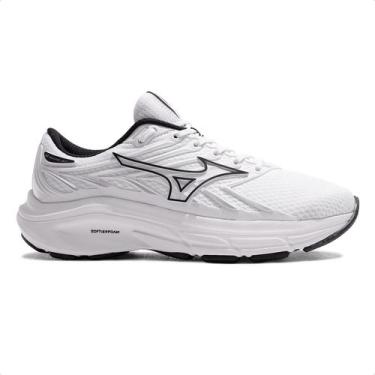 Imagem de Tênis Mizuno Jet 8 Unissex, 42, Branco, Preto