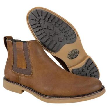 Imagem de Botina Country Couro Masculina Original Anatomic Gel Vintage Conhaque 