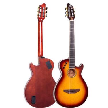 Imagem de Violão Eletroacústico Nylon Marquês VN-14 Flat Anatômico, VN-14SBEQ