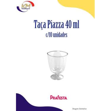 Imagem de Taça Piazza 40 ml c/10 unid. - Prafesta - sobremesas, doces, mousse, b