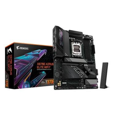 Imagem de Placa-Mãe Gigabyte X870E AORUS ELITE WIFI7, AMD AM5, ATX, DDR5, LED RG