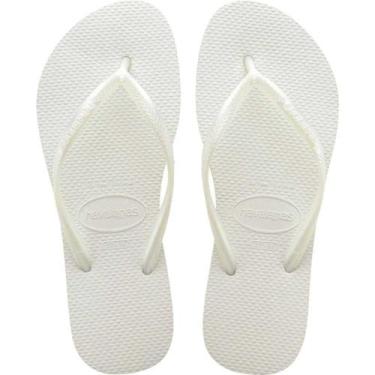 Imagem de Chinelo havaianas feminino slim 4000030, Branco, 35