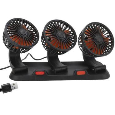 Imagem de Ventilador Triplo Usb Carro Automotivo Mesa Escritorio Escrivaninha Si