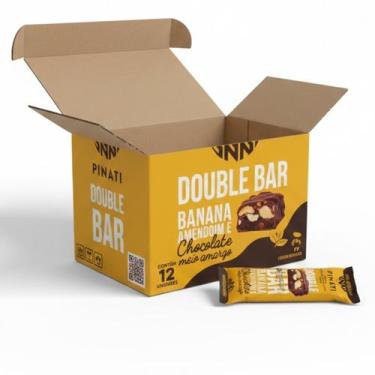 Imagem de Kit 12 PINATI Double Bar Banana Amendoim Chocolate 35g Vegan - Pinati 