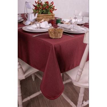 Imagem de Toalha de Mesa Retangular em Oxford Marsala, 1,40 x 2,50