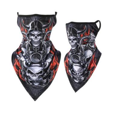 Imagem de Lenço Bandana Com Estampa De Caveira, Proteção Solar De Verão, Secagem