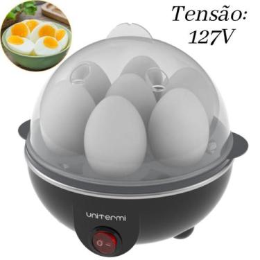 Imagem de Cozedor De Ovos Portátil Elétrico a Vapor 127V Cozinha até 7 Ovos Desl