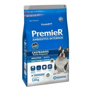 Imagem de Premier Ambiente Interno Cão Castrado Mini Frango/Salmão 1Kg